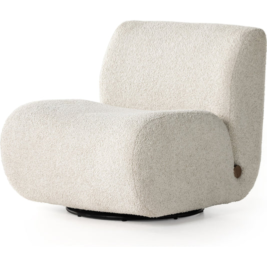 Siedell Chair by Four Hands in sheldon ivory, rustic grey and sheldon ivory. Made from 95% polyester, 5% cotton, solid oak, 100% polypropylene in a modern style.