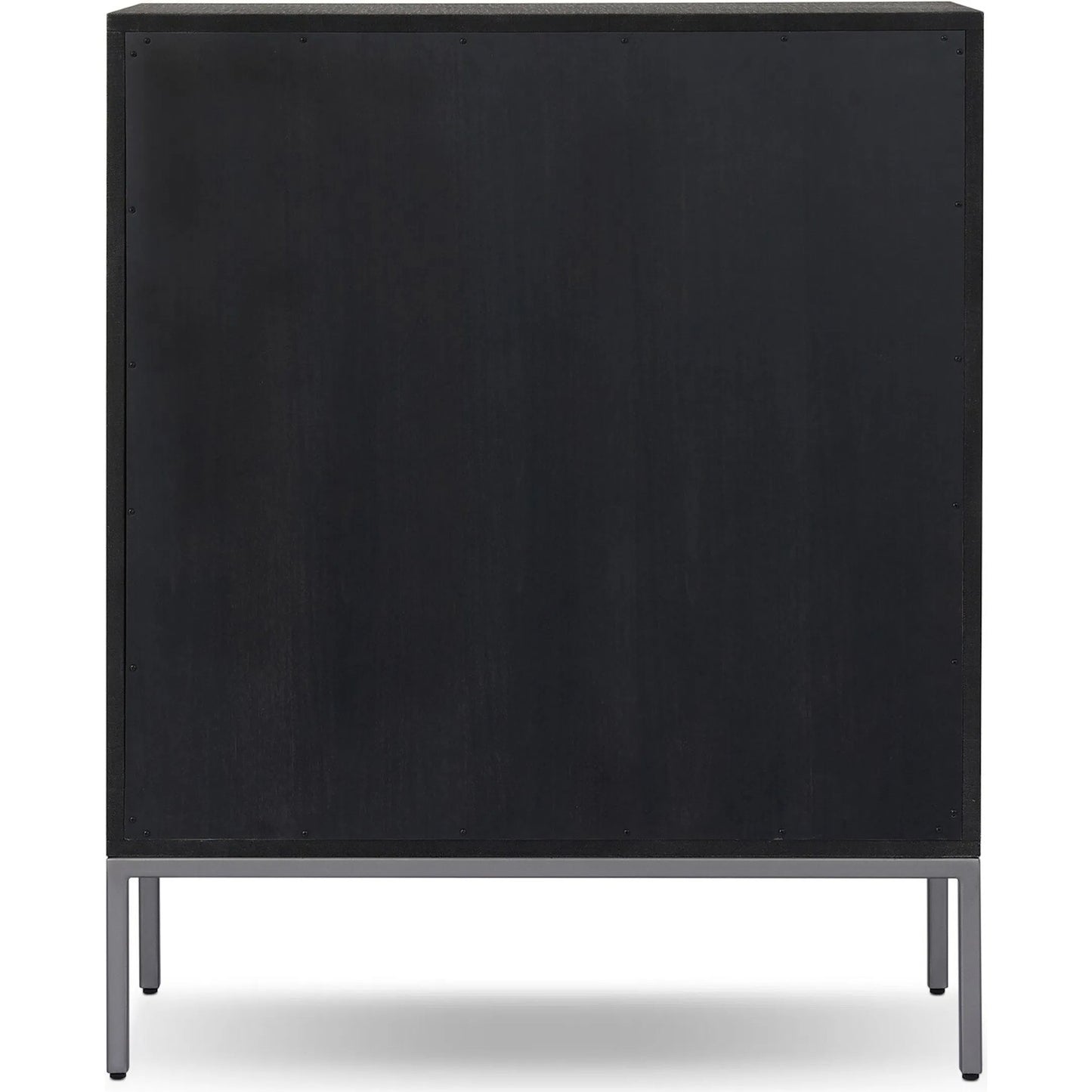 002 SI-2635291 | Additional Silo | Cressida Bar Cabinet by Four Hands in black linen, gunmetal. Made from painted linen, steel in a unique style.