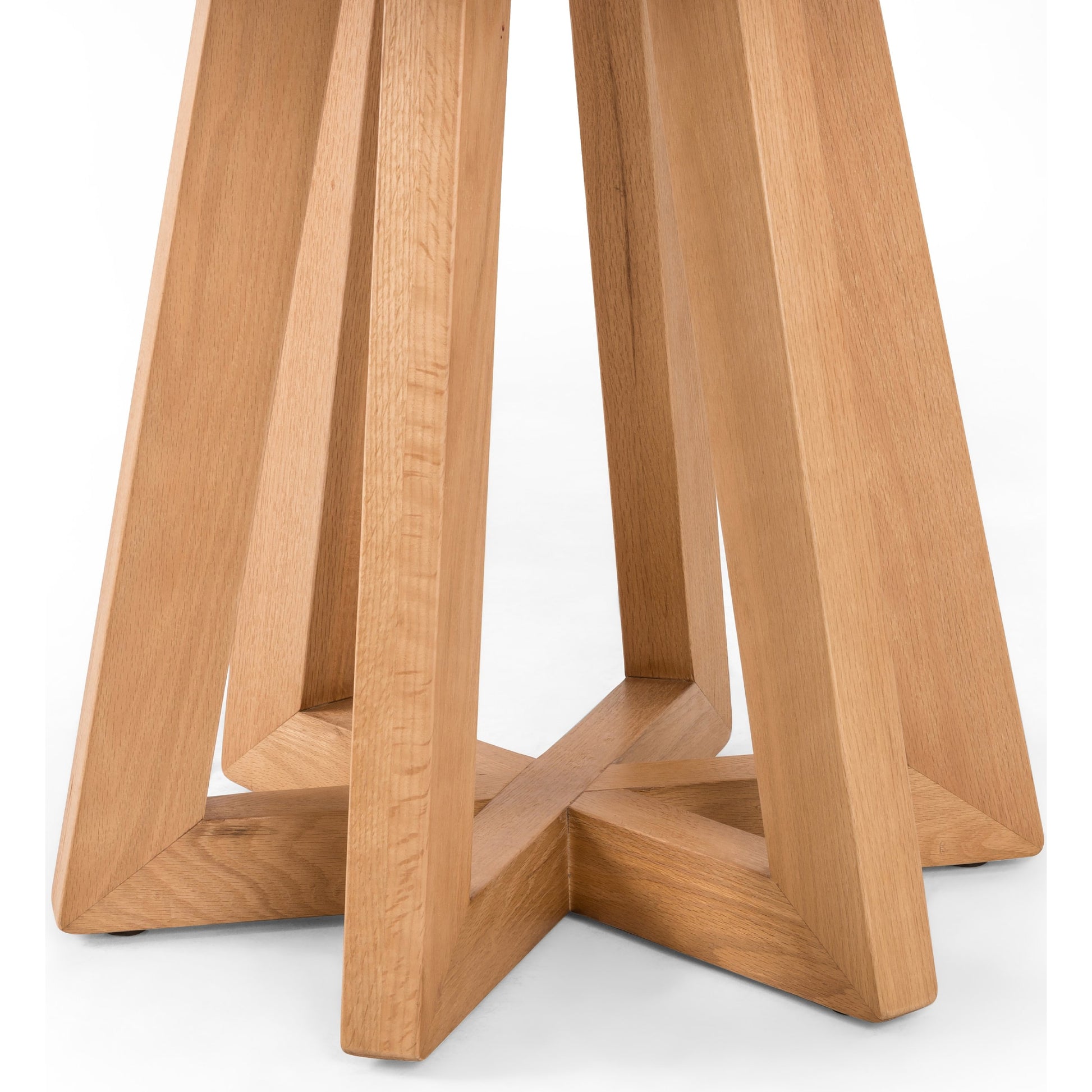 Creston Dining Table by Four Hands in honey oak, honey oak veneer, white marble and honey oak, white marble. Made from solid marble, oak veneer, solid oak in a coastal style.