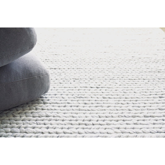 Arlow Rug - Light Gray by Exquisite Rugs in light gray. Made from polyester, cotton in a unique style.