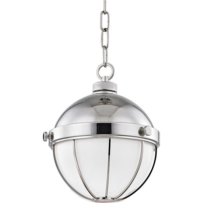 Sumner Pendant by Hudson Valley in old bronze. Made from brass in a modern style.