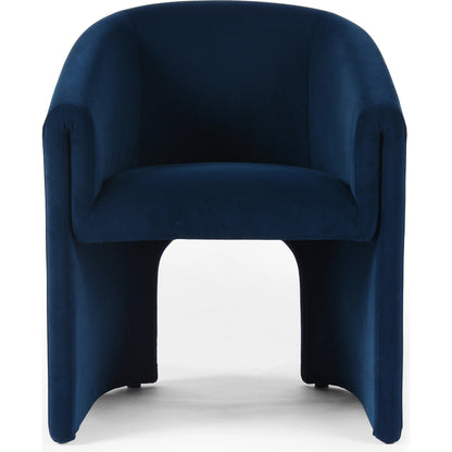 Elmore Dining Chair by Four Hands in portland cream. Made from 100% polyester, 90% polyurethane foam, 10% fiber in a modern style.