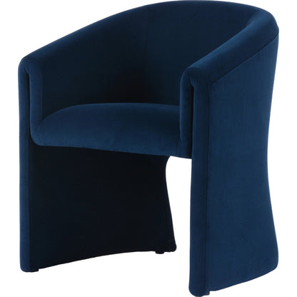 Elmore Dining Chair by Four Hands in portland cream. Made from 100% polyester, 90% polyurethane foam, 10% fiber in a modern style.