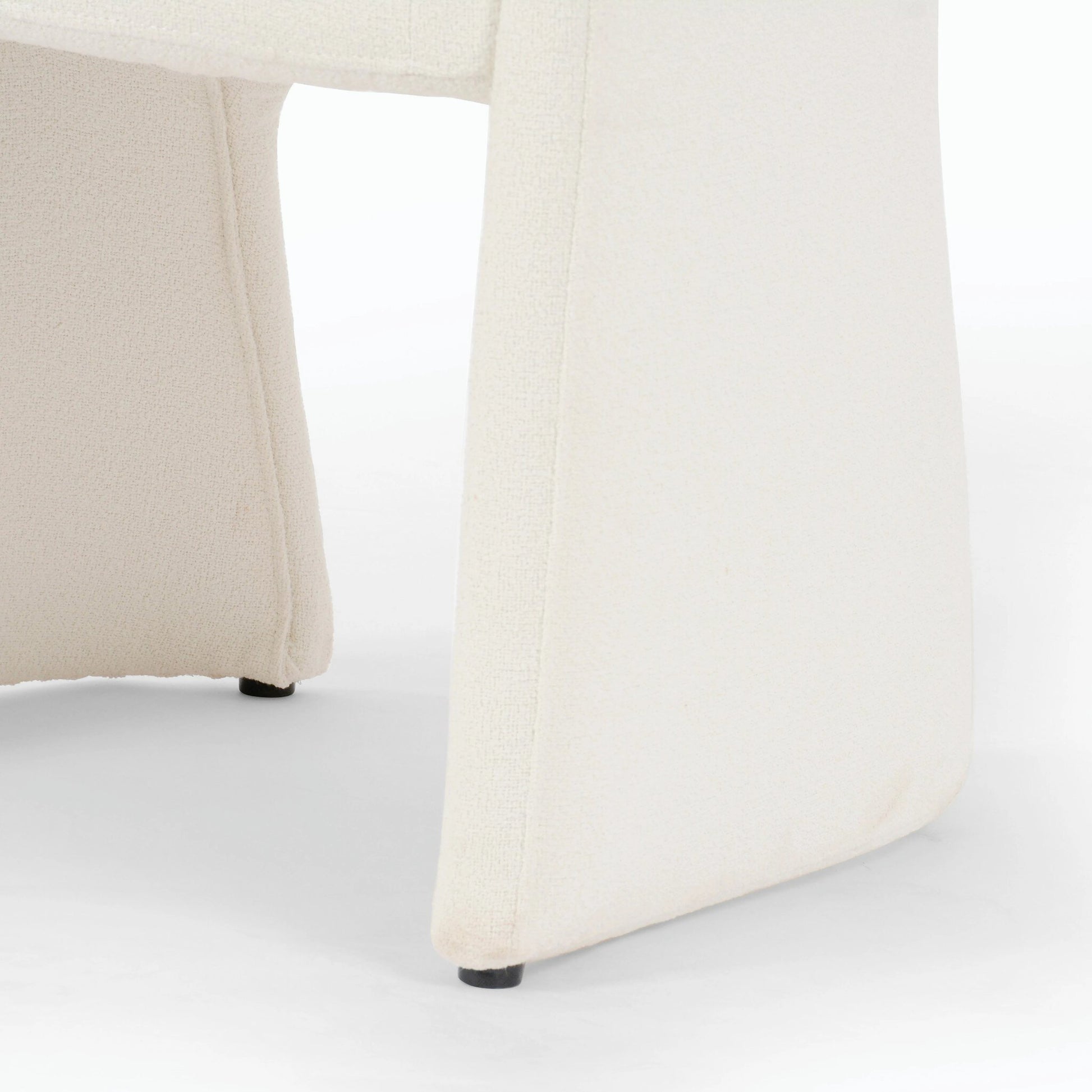 Elmore Dining Chair by Four Hands in portland cream. Made from 100% polyester, 90% polyurethane foam, 10% fiber in a modern style.