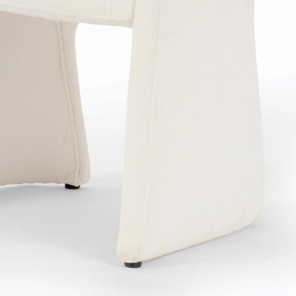 Elmore Dining Chair by Four Hands in portland cream. Made from 100% polyester, 90% polyurethane foam, 10% fiber in a modern style.