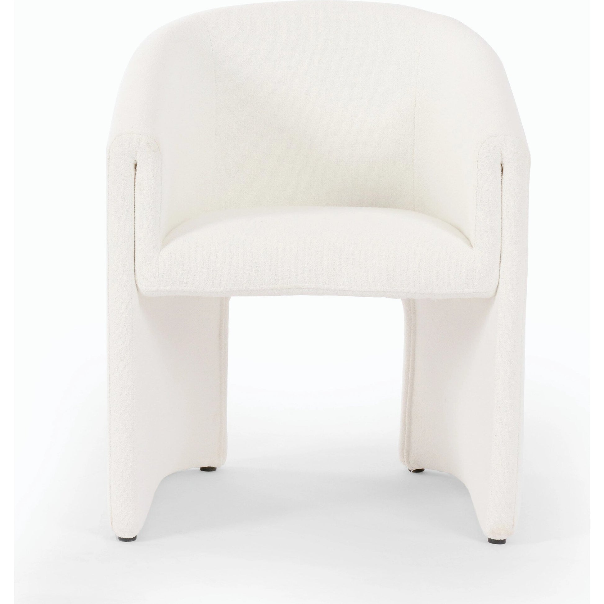 Elmore Dining Chair by Four Hands in portland cream. Made from 100% polyester, 90% polyurethane foam, 10% fiber in a modern style.