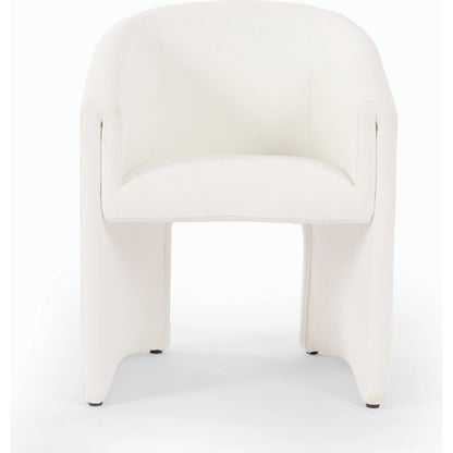 Elmore Dining Chair by Four Hands in portland cream. Made from 100% polyester, 90% polyurethane foam, 10% fiber in a modern style.