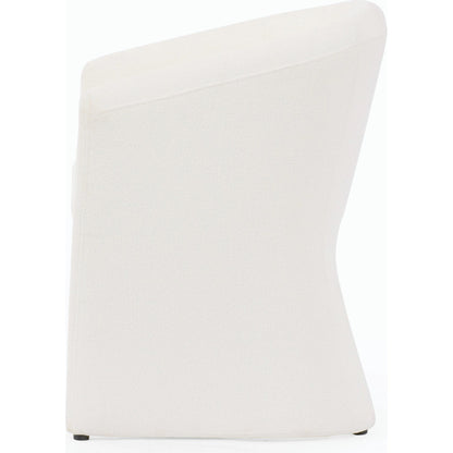 Elmore Dining Chair by Four Hands in portland cream. Made from 100% polyester, 90% polyurethane foam, 10% fiber in a modern style.