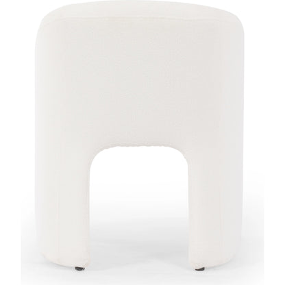 Elmore Dining Chair by Four Hands in portland cream. Made from 100% polyester, 90% polyurethane foam, 10% fiber in a modern style.