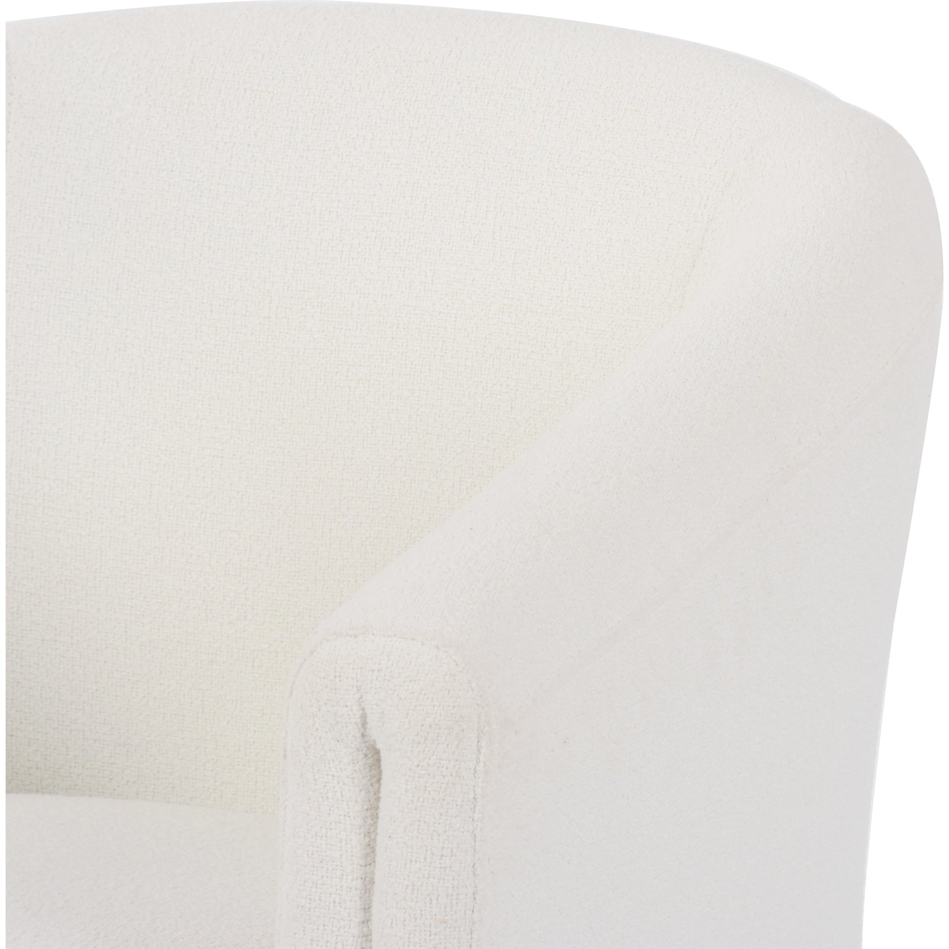 Elmore Dining Chair by Four Hands in portland cream. Made from 100% polyester, 90% polyurethane foam, 10% fiber in a modern style.