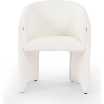 Elmore Dining Chair by Four Hands in portland cream. Made from 100% polyester, 90% polyurethane foam, 10% fiber in a modern style.