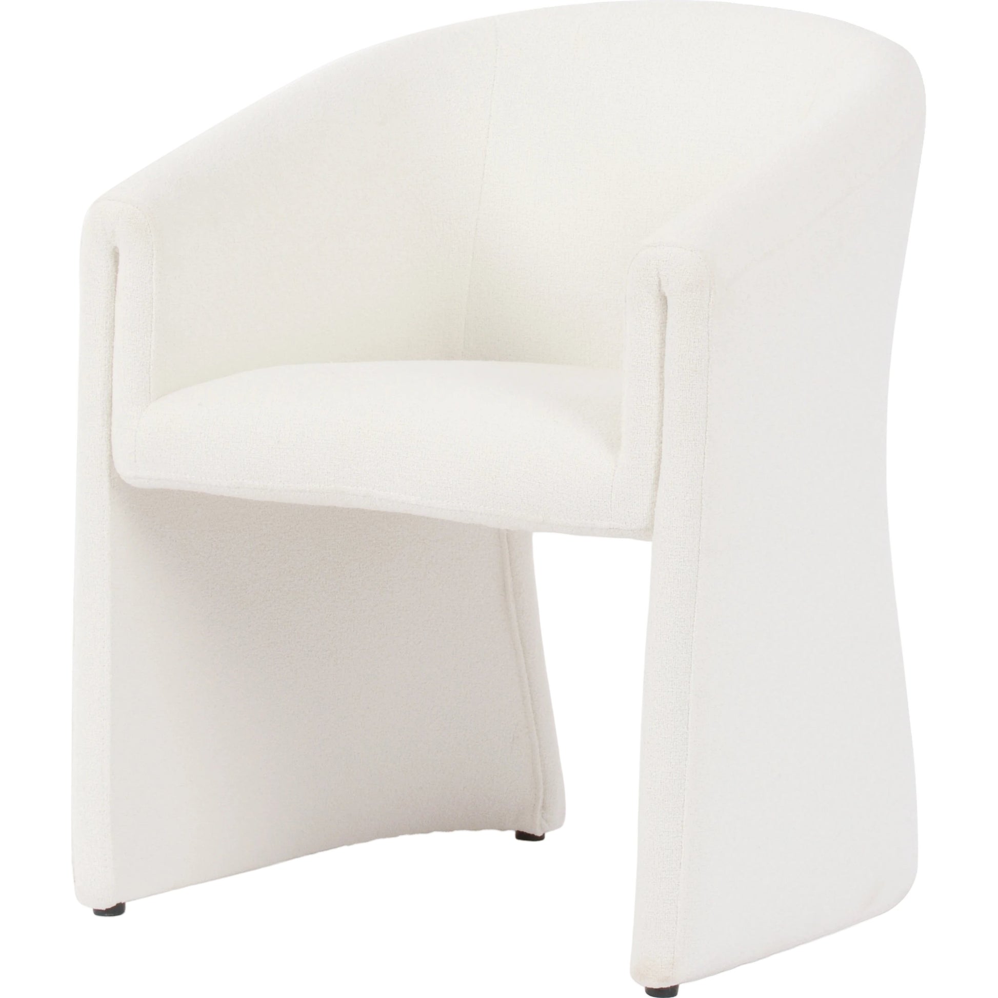 Elmore Dining Chair by Four Hands in portland cream. Made from 100% polyester, 90% polyurethane foam, 10% fiber in a modern style.