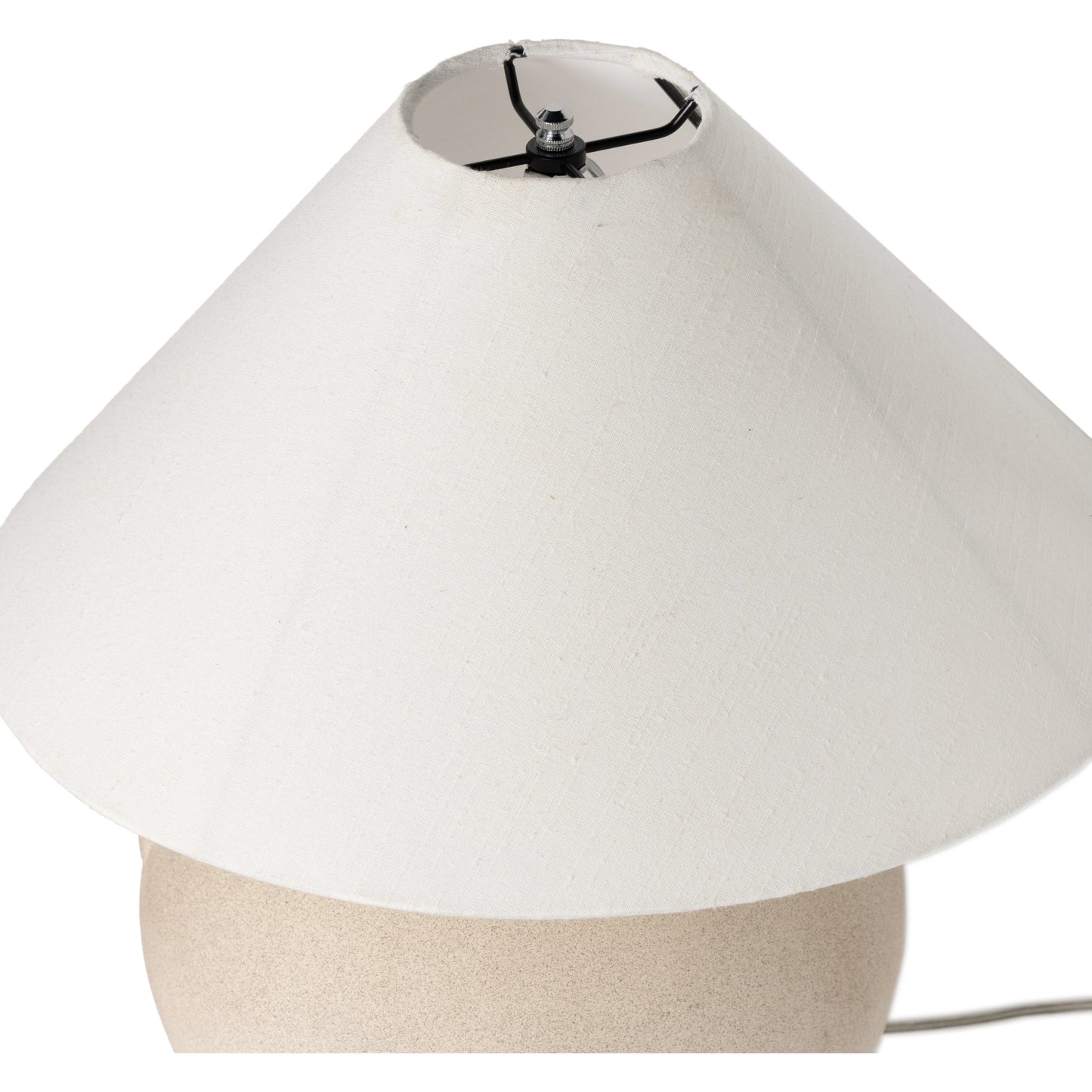 002 SI-1980573 | Additional Silo | Mays Table Lamp by Four Hands in light sand porcelain. Made from ceramic, 65% polyester, 35% flax, linen, thermoplastic in a modern style.