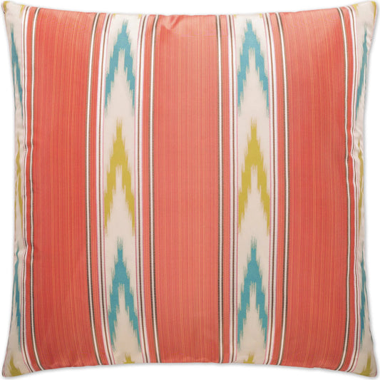 Manipur Pillow by DV Kap Home in coral. Made from 100% polyester in a unique style.