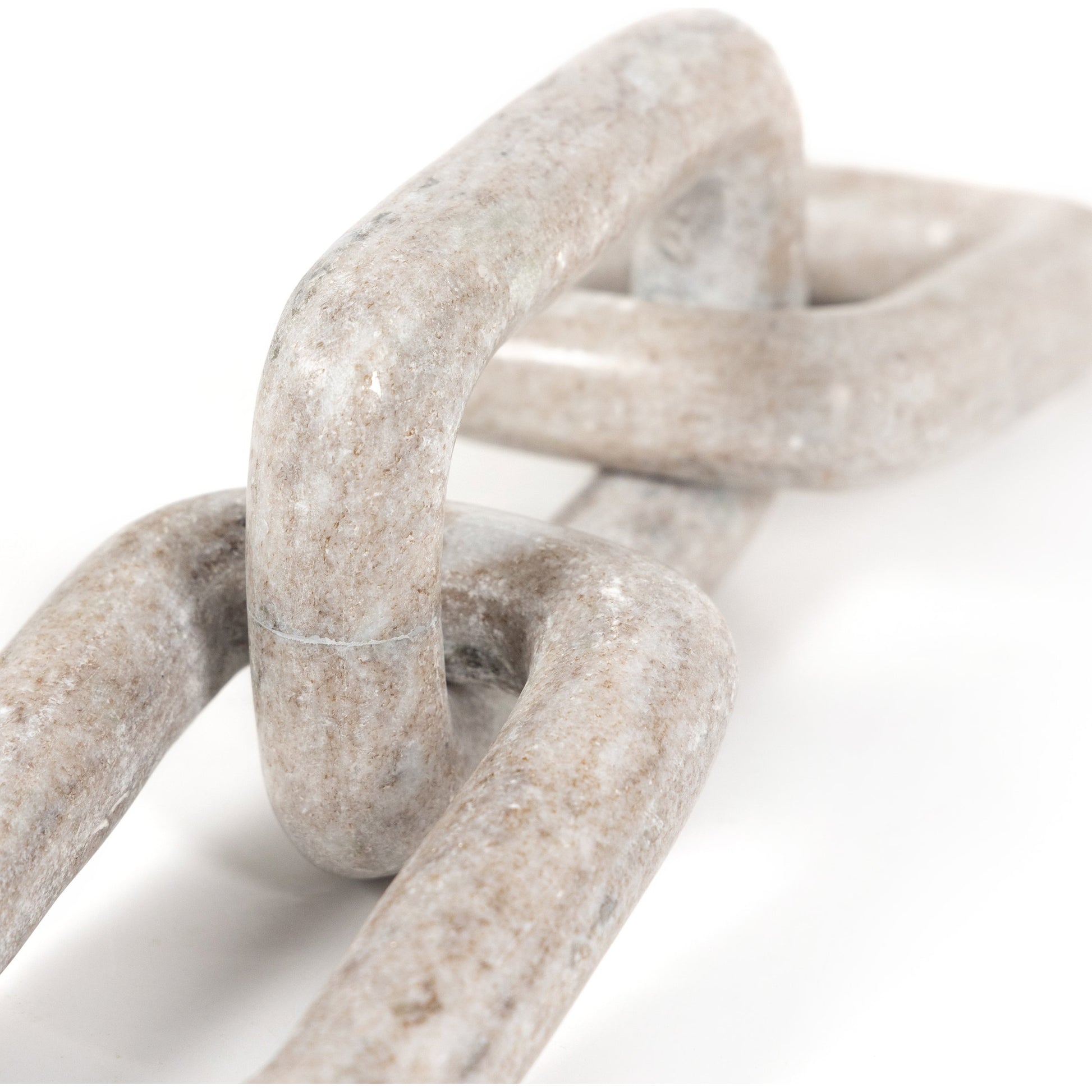 Marble Chain by Four Hands in creamy taupe marble solid. Made from solid marble in a transitional style.
