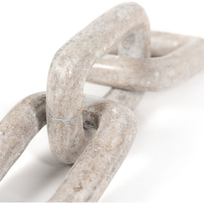 Marble Chain by Four Hands in creamy taupe marble solid. Made from solid marble in a transitional style.
