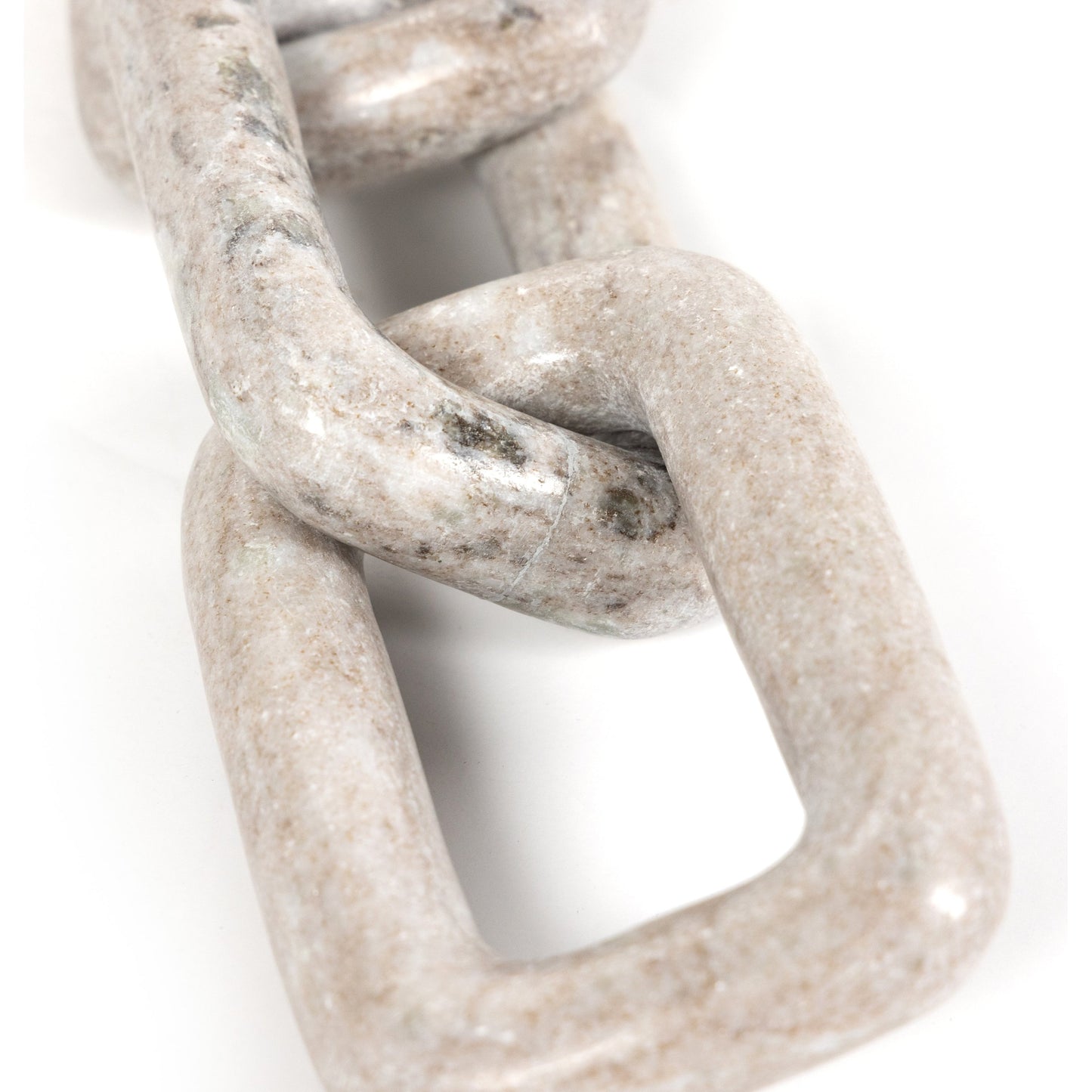 009 SI-1901326 | Closeup | Marble Chain by Four Hands in creamy taupe marble solid. Made from solid marble in a transitional style.
