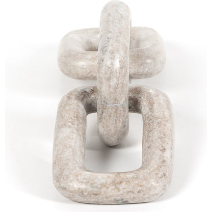 Marble Chain by Four Hands in creamy taupe marble solid. Made from solid marble in a transitional style.