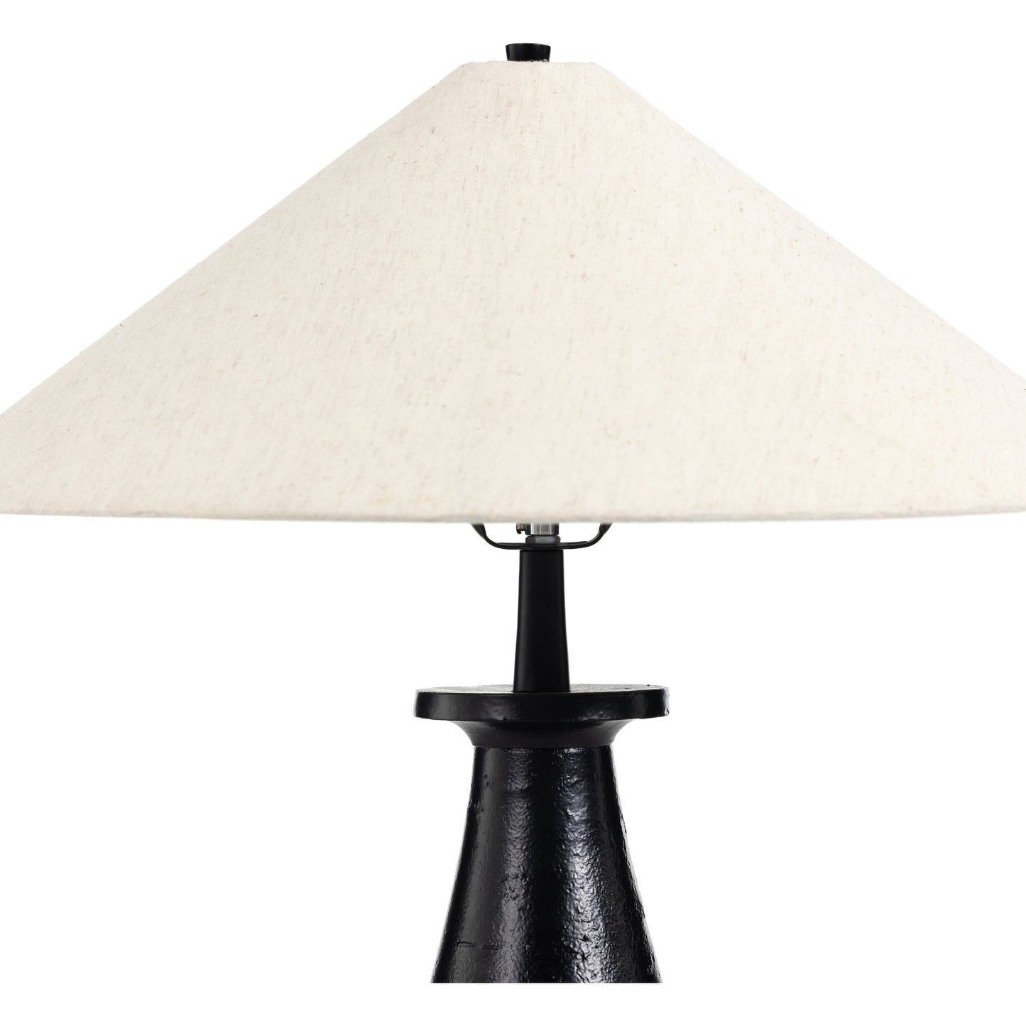 005 SI-1977405 | Additional Silo | Innes Tapered Shade Table Lamp by Four Hands in matte black. Made from aluminum, 100% cotton in a modern style.