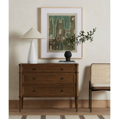 Innes Tapered Shade Table Lamp by Four Hands in matte black. Made from aluminum, 100% cotton in a modern style.