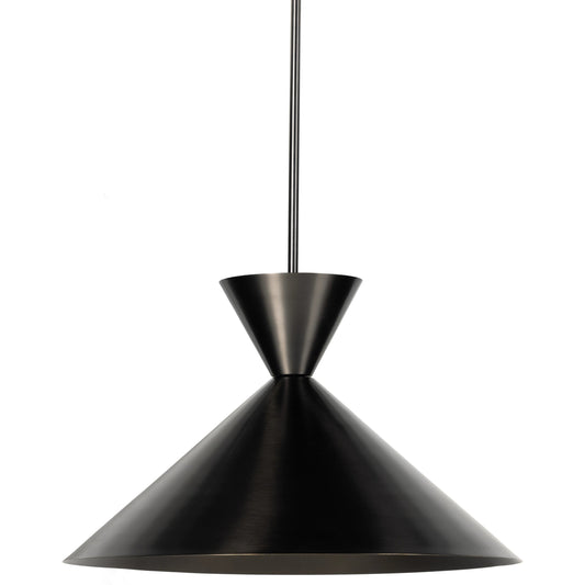 Clement Large Pendant by Four Hands in aged antique brass. Made from brass, thermoplastic in a modern style.