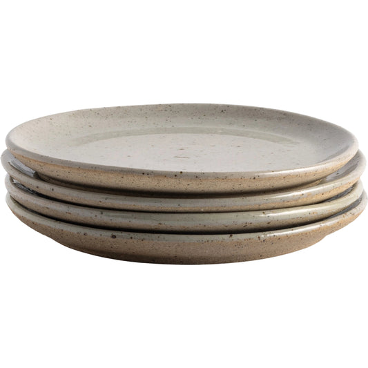 Nelo Salad Plate (Set of 4) by Four Hands in natural and natural grey speckled. Made from ceramic in a modern style.