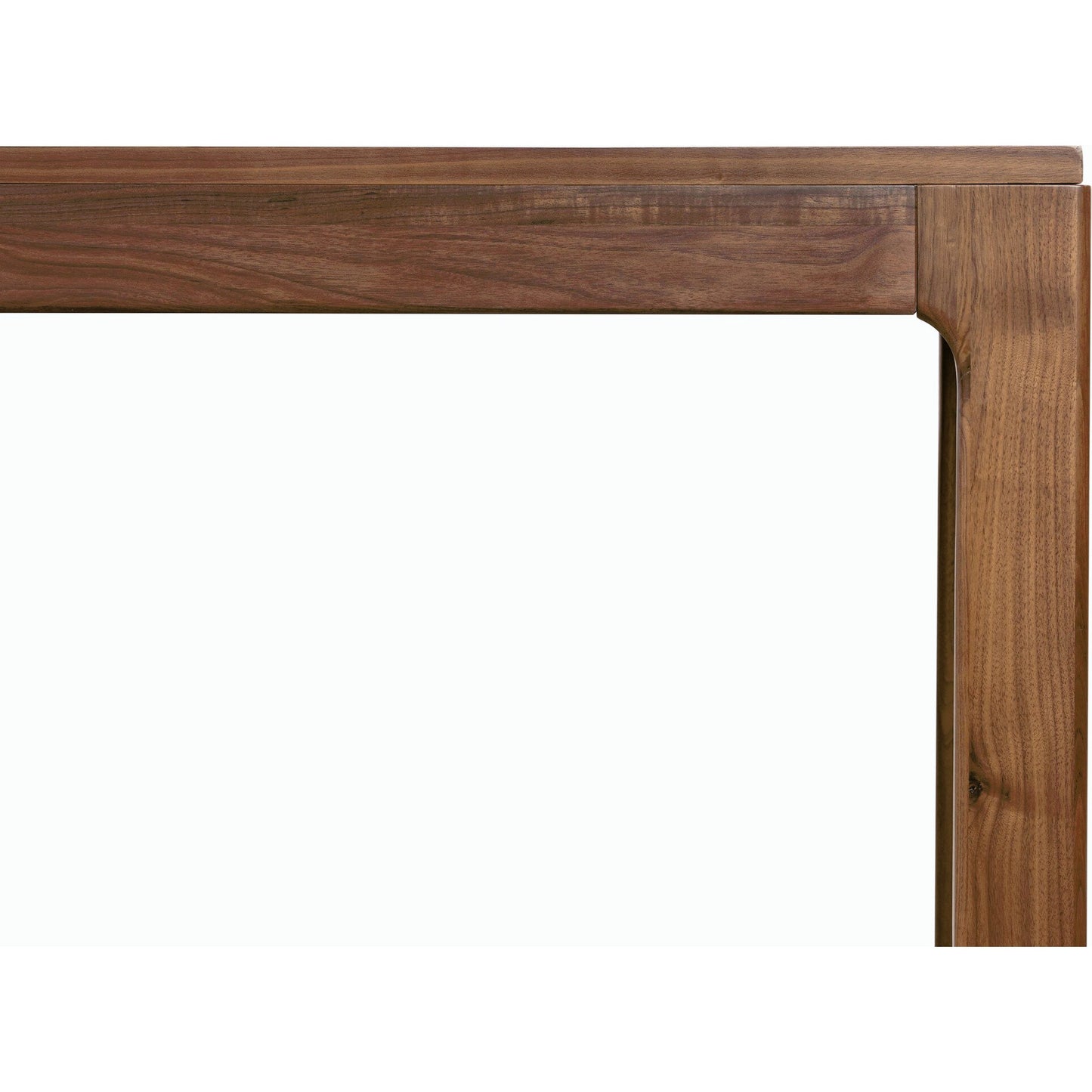 015 SI-2074086 | Closeup | Arturo Dining Table by Four Hands in natural walnut. Made from walnut veneer, solid walnut in a modern style.