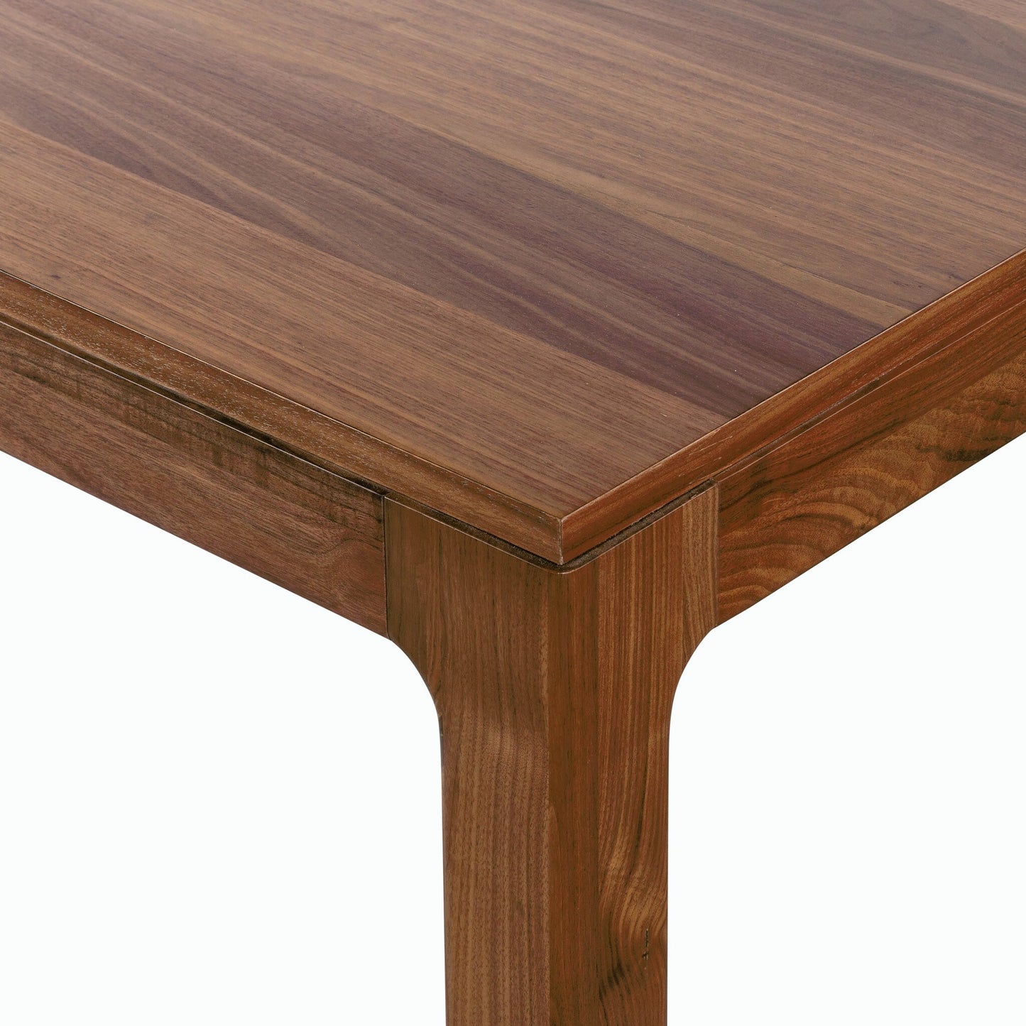 017 SI-2074086 | Closeup | Arturo Dining Table by Four Hands in natural walnut. Made from walnut veneer, solid walnut in a modern style.