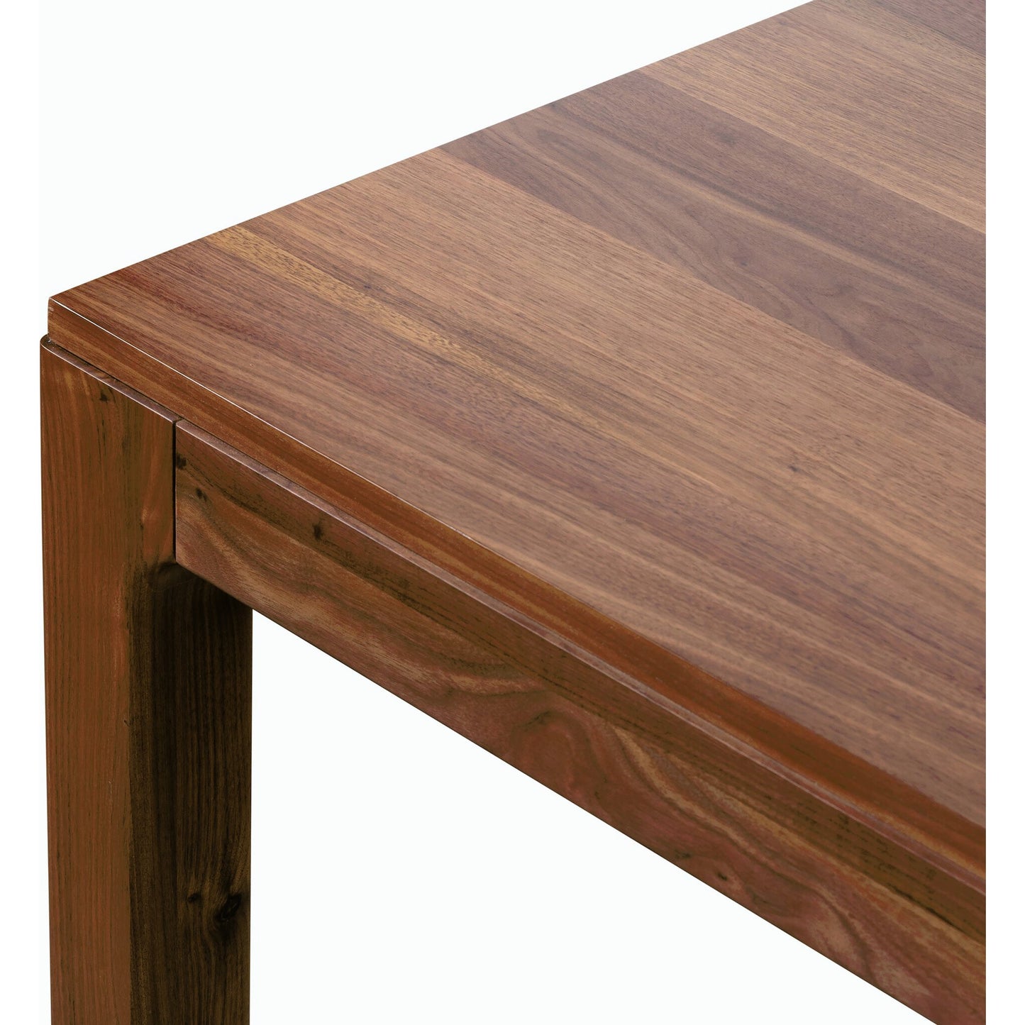 018 SI-2074086 | Closeup | Arturo Dining Table by Four Hands in natural walnut. Made from walnut veneer, solid walnut in a modern style.