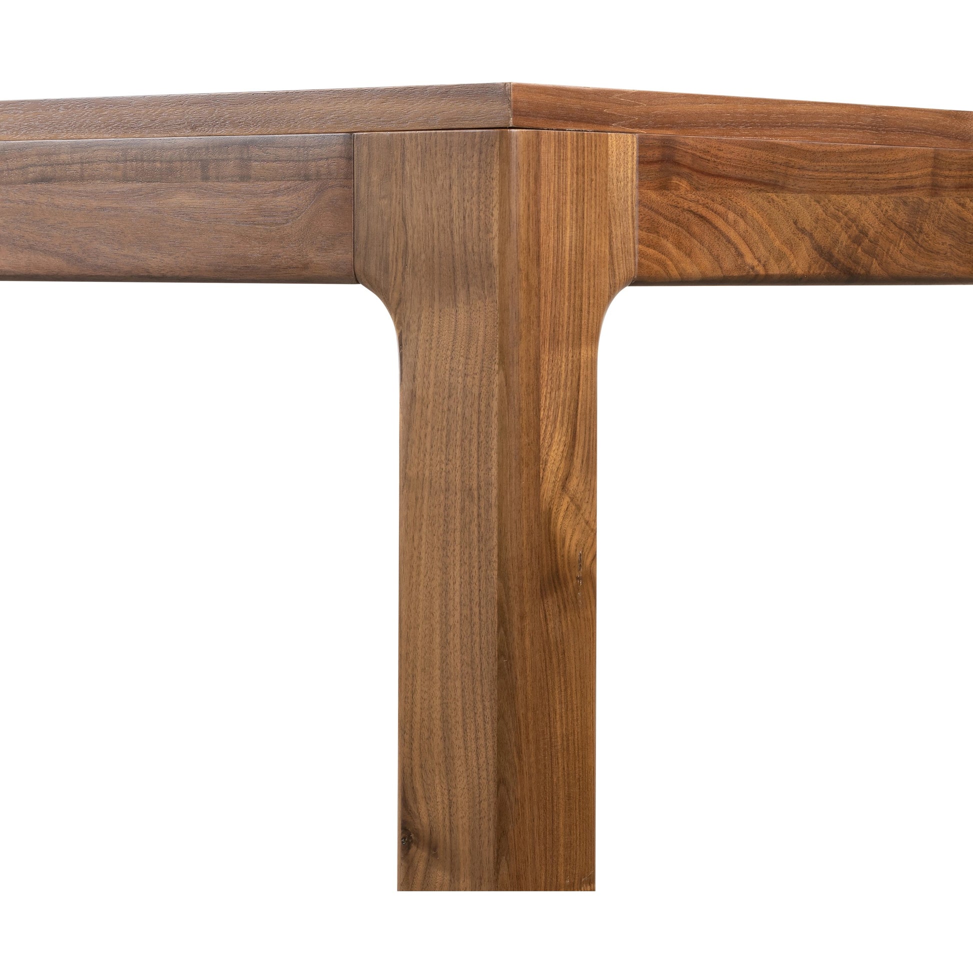 Arturo Dining Table by Four Hands in natural walnut. Made from walnut veneer, solid walnut in a modern style.