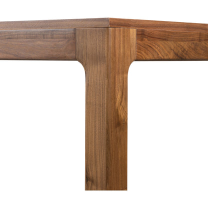 Arturo Dining Table by Four Hands in natural walnut. Made from walnut veneer, solid walnut in a modern style.