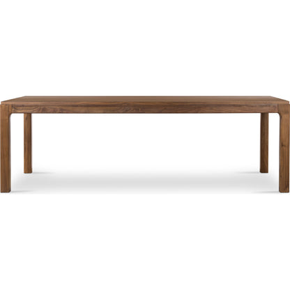 Arturo Dining Table by Four Hands in natural walnut. Made from walnut veneer, solid walnut in a modern style.