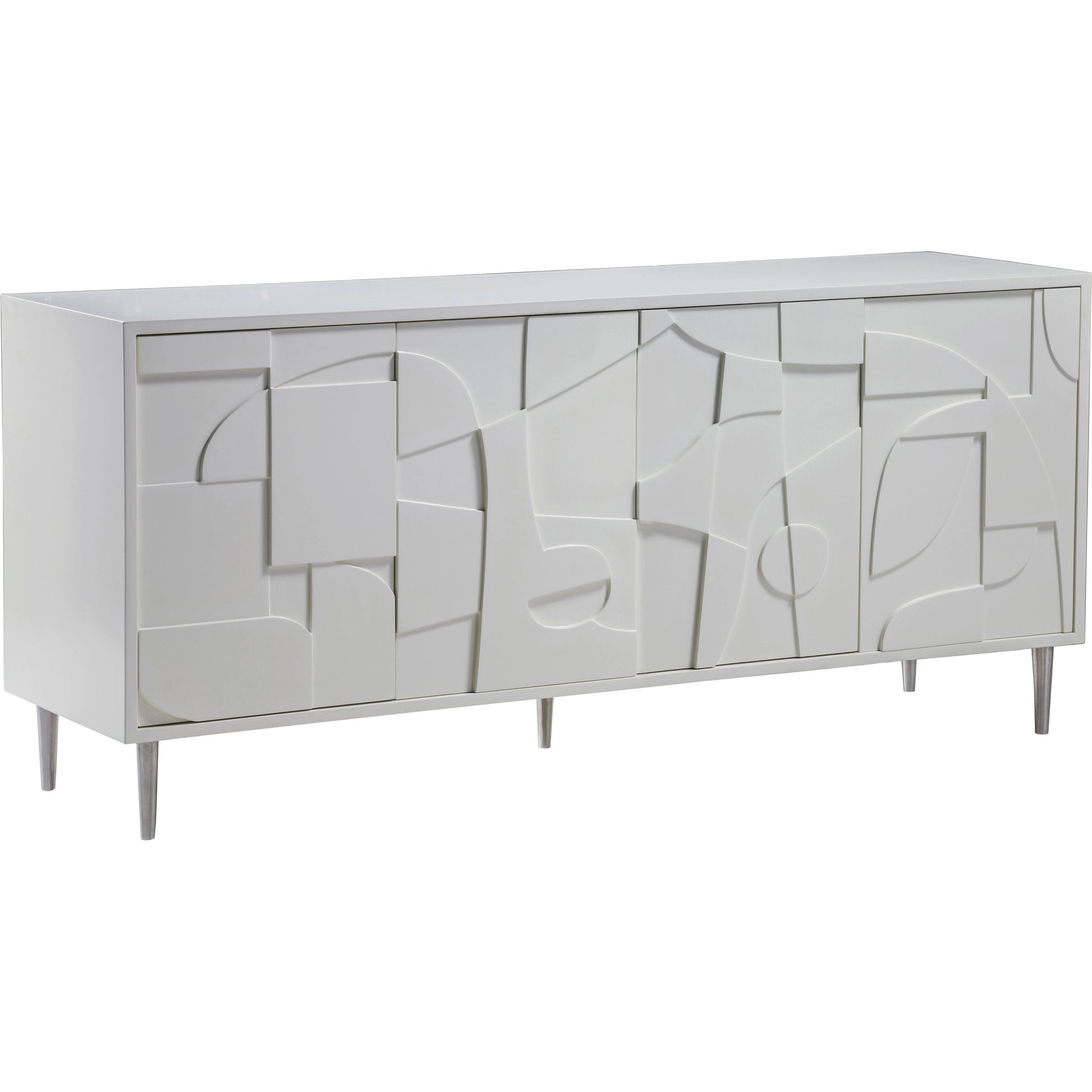 Bardo Media Console by Artistica Home in matte white. Made from unique in a modern style.