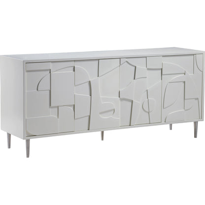 Bardo Media Console by Artistica Home in matte white. Made from unique in a modern style.