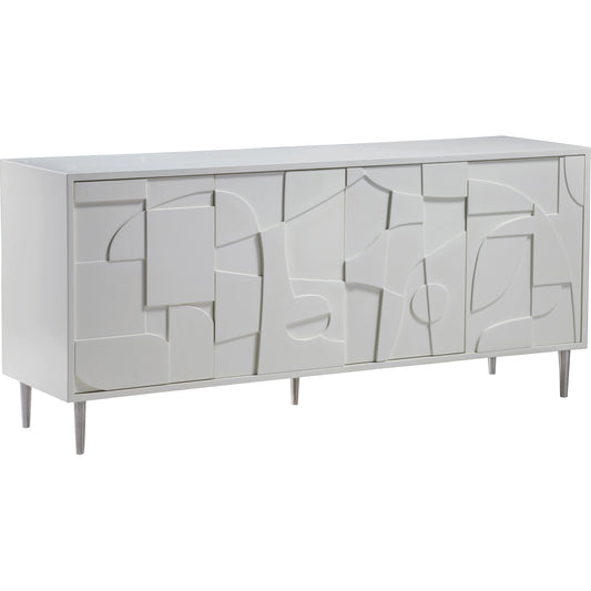 001 SI-2013272 | Primary Silo | Bardo Media Console by Artistica Home in matte white. Made from unique in a modern style.