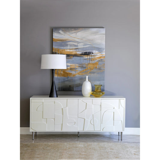 Bardo Media Console by Artistica Home in matte white. Made from unique in a modern style.