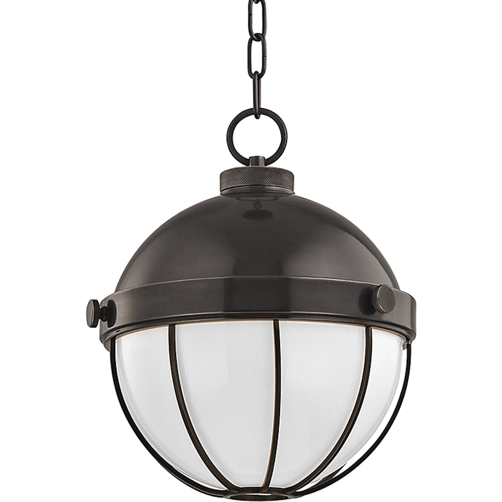 Sumner Pendant by Hudson Valley in old bronze. Made from brass in a modern style.