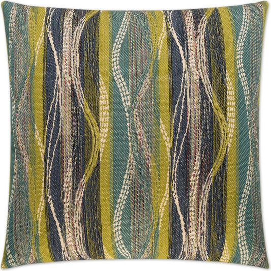 Torrid Pillow by DV Kap Home in blue, green. Made from 50% cotton, 40% polyester, 10% acrylic in a unique style.