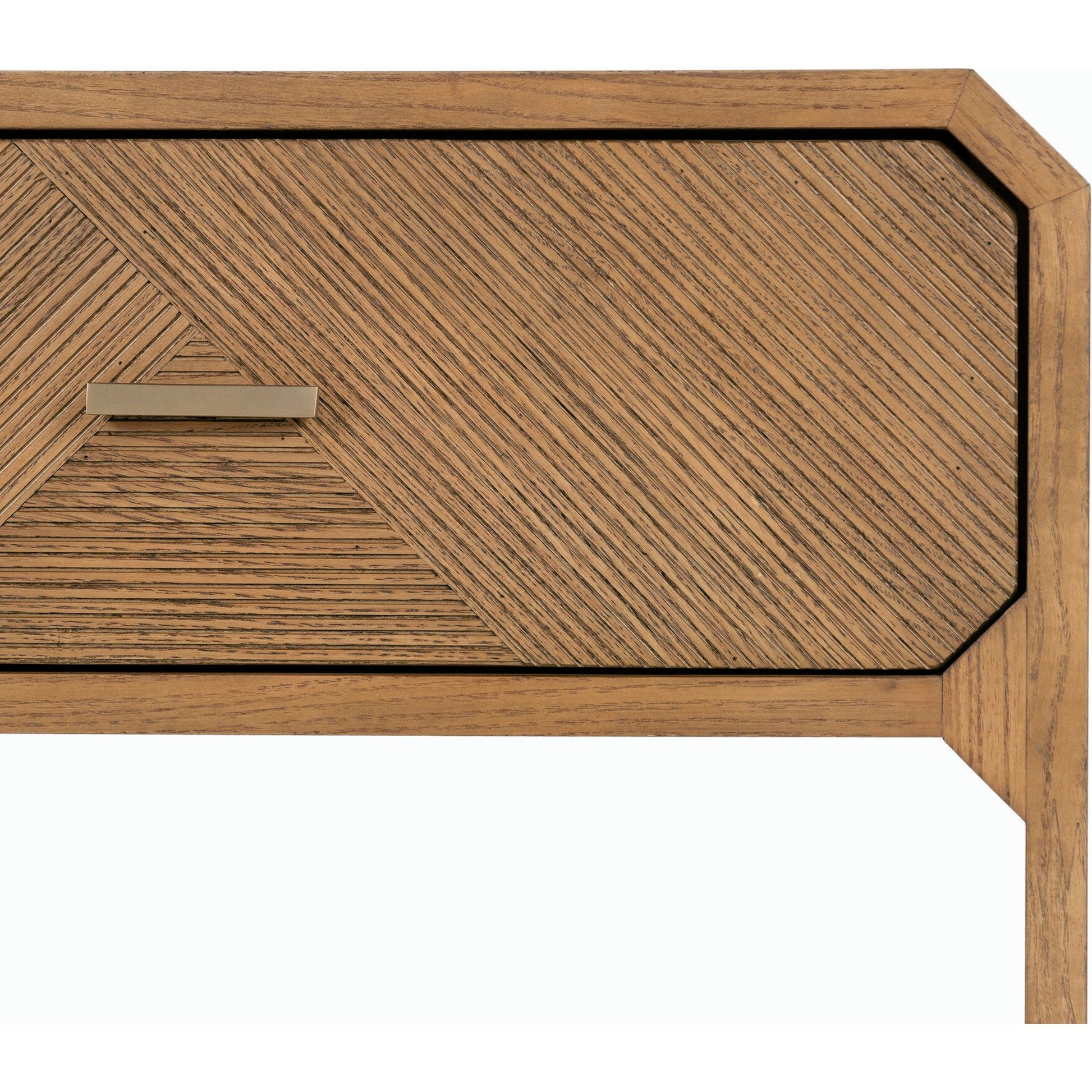 Caspian Nightstand by Four Hands. Made from ash veneer, resawn, iron in a eclectic & global style.