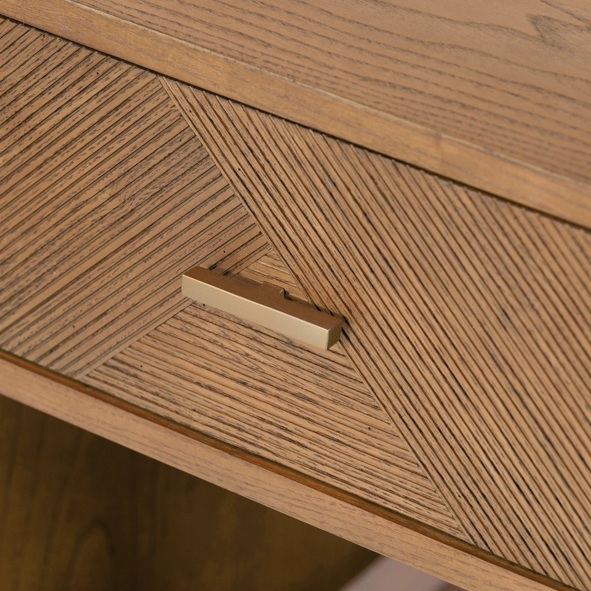 Caspian Nightstand by Four Hands. Made from ash veneer, resawn, iron in a eclectic & global style.