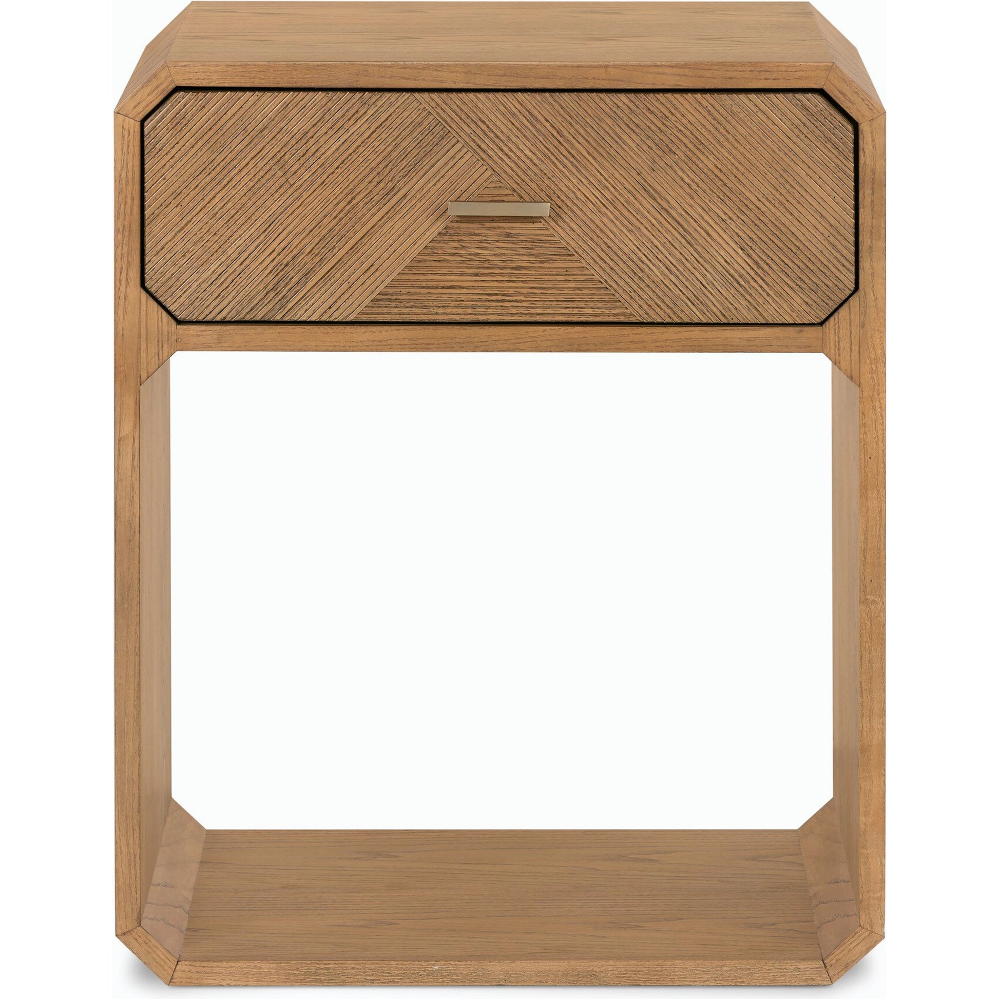 Caspian Nightstand by Four Hands. Made from ash veneer, resawn, iron in a eclectic & global style.