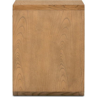 Caspian Nightstand by Four Hands. Made from ash veneer, resawn, iron in a eclectic & global style.