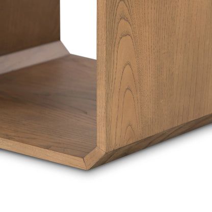 Caspian Nightstand by Four Hands. Made from ash veneer, resawn, iron in a eclectic & global style.