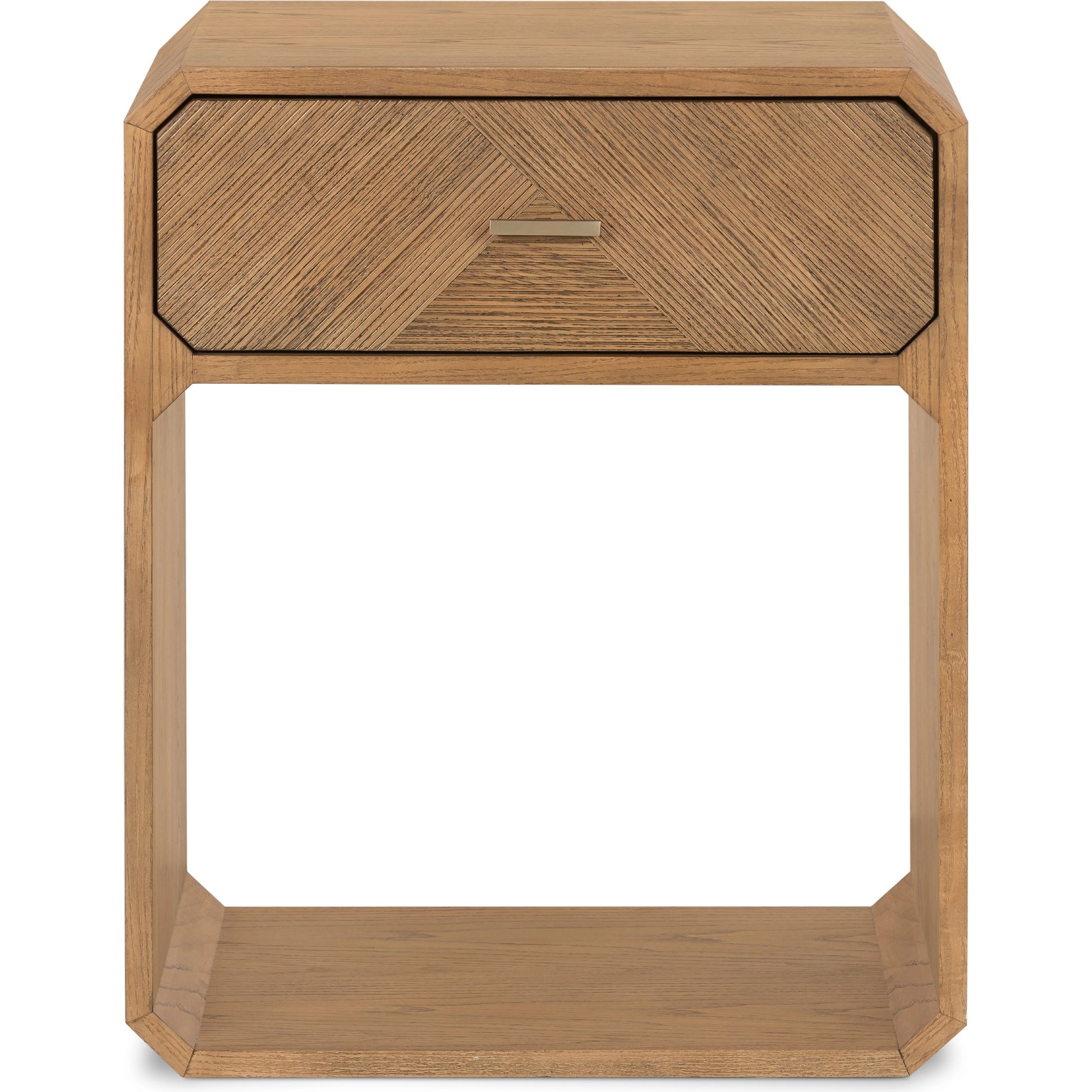 Caspian Nightstand by Four Hands. Made from ash veneer, resawn, iron in a eclectic & global style.