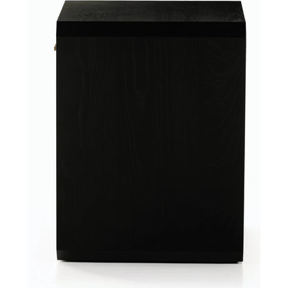 Caspian Nightstand by Four Hands. Made from ash veneer, resawn, iron in a eclectic & global style.