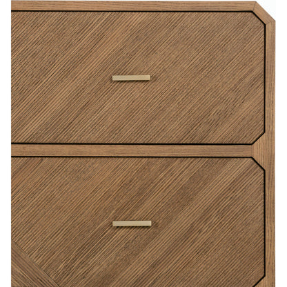 Caspian 6 Drawer Dresser by Four Hands. Made from ash veneer, resawn, iron in a eclectic & global style.