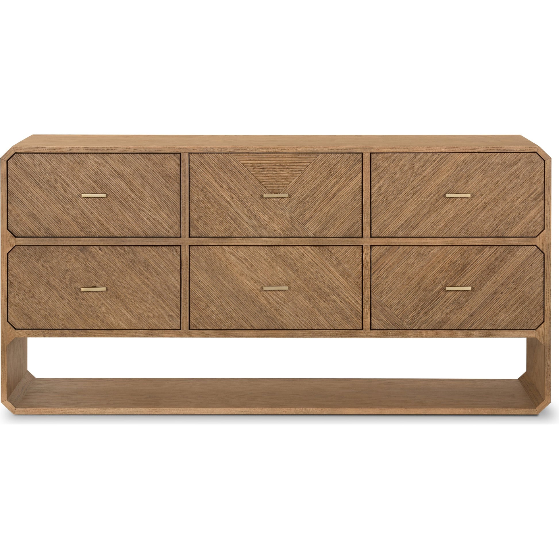 Caspian 6 Drawer Dresser by Four Hands. Made from ash veneer, resawn, iron in a eclectic & global style.