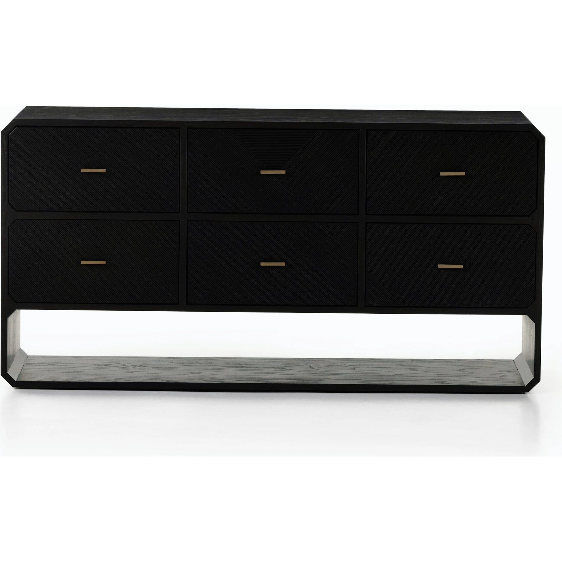 Caspian 6 Drawer Dresser by Four Hands. Made from ash veneer, resawn, iron in a eclectic & global style.