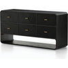 Black Ash Veneer, Black Ash, Satin Brass