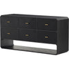Black Ash Veneer, Black Ash, Satin Brass